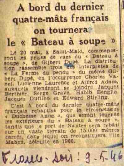 Premiere radiodiffusion d'un film a Nantes